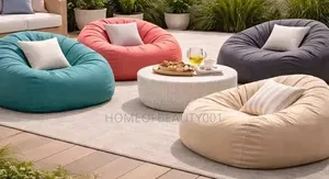 Beige Large Beanbags