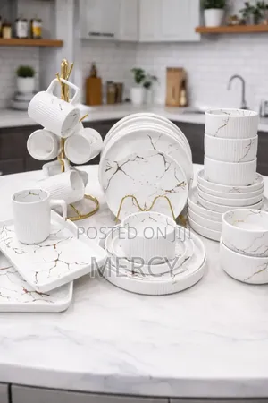 32 PCS Mable Finish Dinner Set