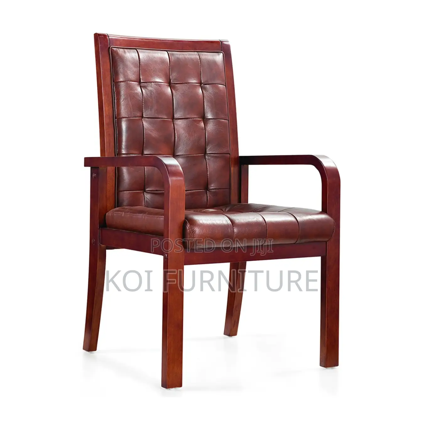 Office Chairs; Synthetic Leather Mahogany Conference Room Chairs