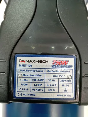 Maxmech Mjet-100 Booster Pump 750w, 1hp