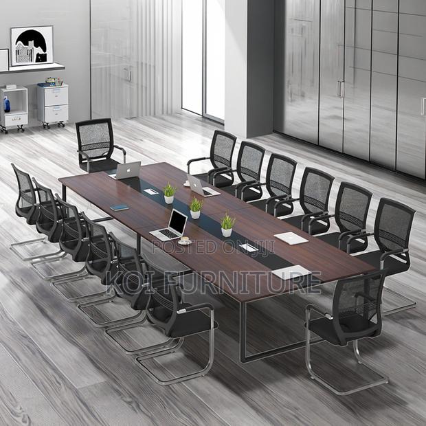 Boardroom Table; 2.4m Long Staff Meeting Boadroom Table - main view