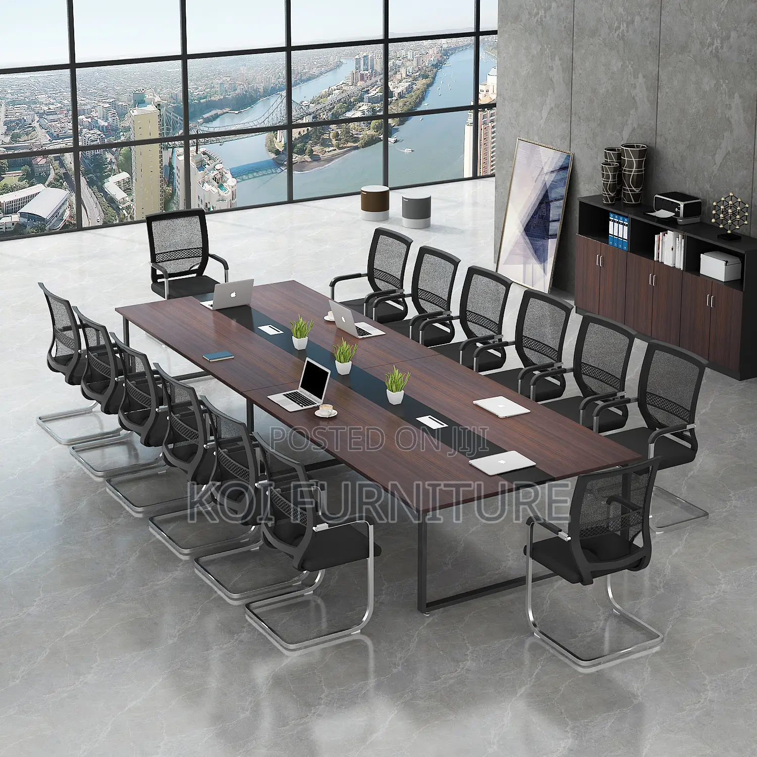 Boardroom Table; 2.4m Long Staff Meeting Boadroom Table