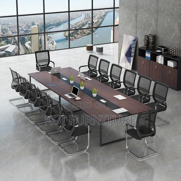 Boardroom Table; 2.4m Long Staff Meeting Boadroom Table - thumbnail 6