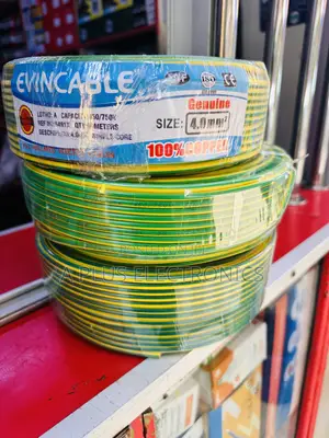 Evincable 4.0mm Green Yellow Single Core Wiring Cable 90m-Ideal Wiring