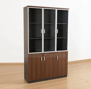 3-Door Office Wooden Cabinet – Large Capacity Storage Unit