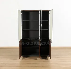 3-Door Office Wooden Cabinet – Large Capacity Storage Unit