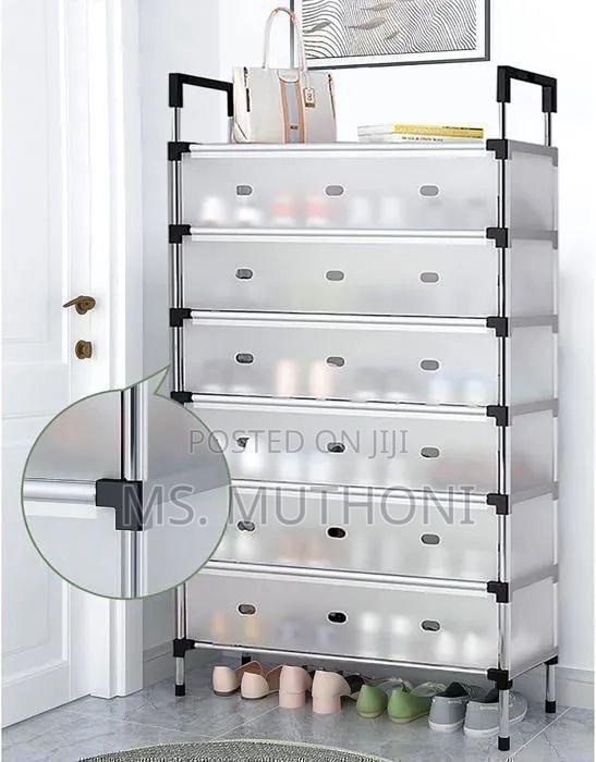*7-Layer Multifunctional Shoe Rack With a Dustproof Cover.* - thumbnail 2