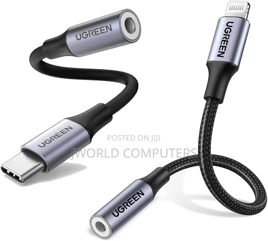 Ugreen Us211 Lightning Male to 3.5mm Female Audio Adapter-Dark Grey