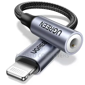 Ugreen Us211 Lightning Male to 3.5mm Female Audio Adapter-Dark Grey
