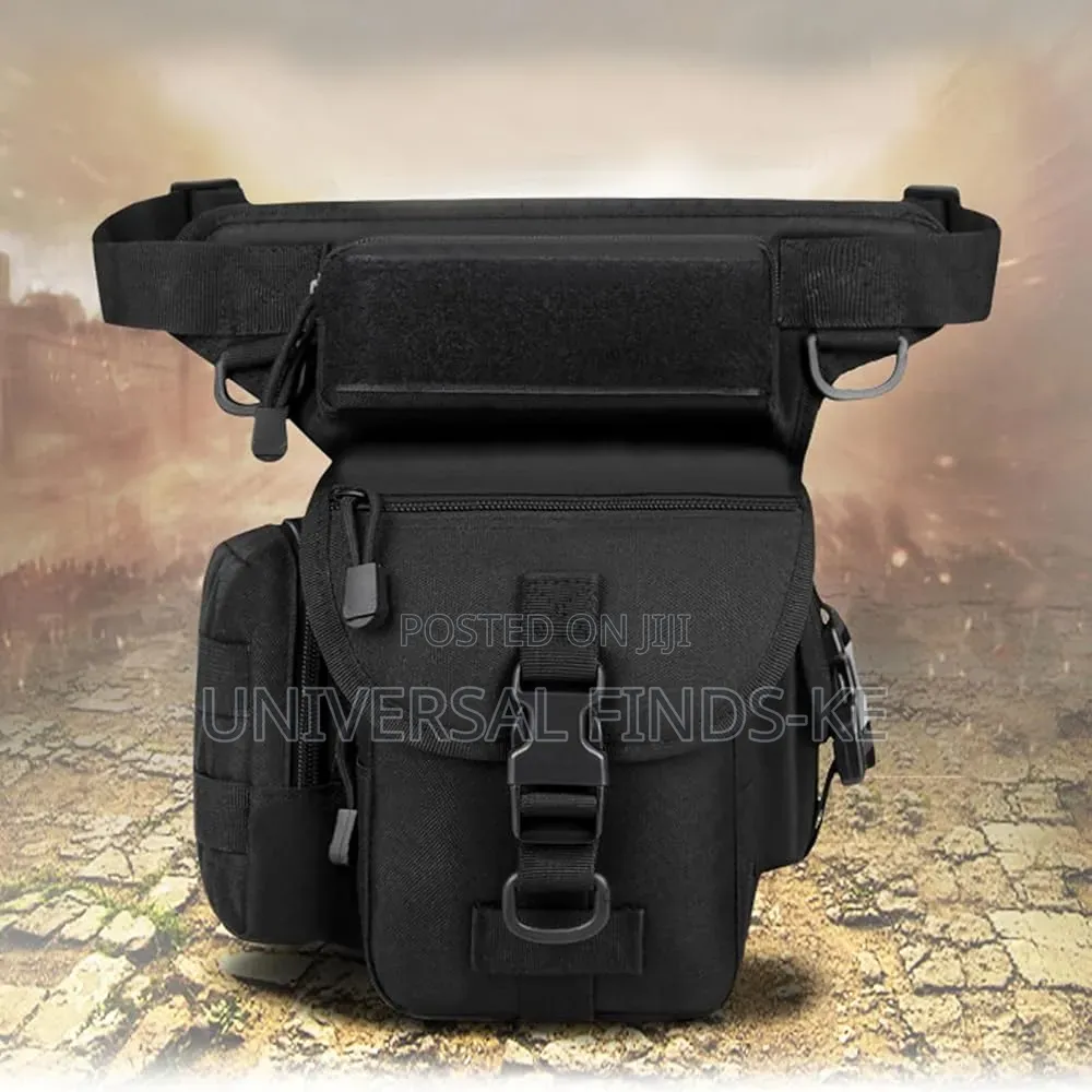 Black Tactical Drop Waist Leg Bag