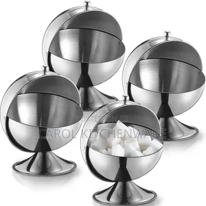 Ball-Shaped Sugar Dish Bowl/Roll Top Sugar Dish Bowl