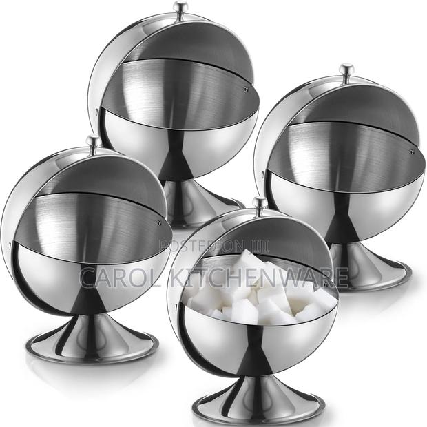 Ball-Shaped Sugar Dish Bowl/Roll Top Sugar Dish Bowl - thumbnail 2