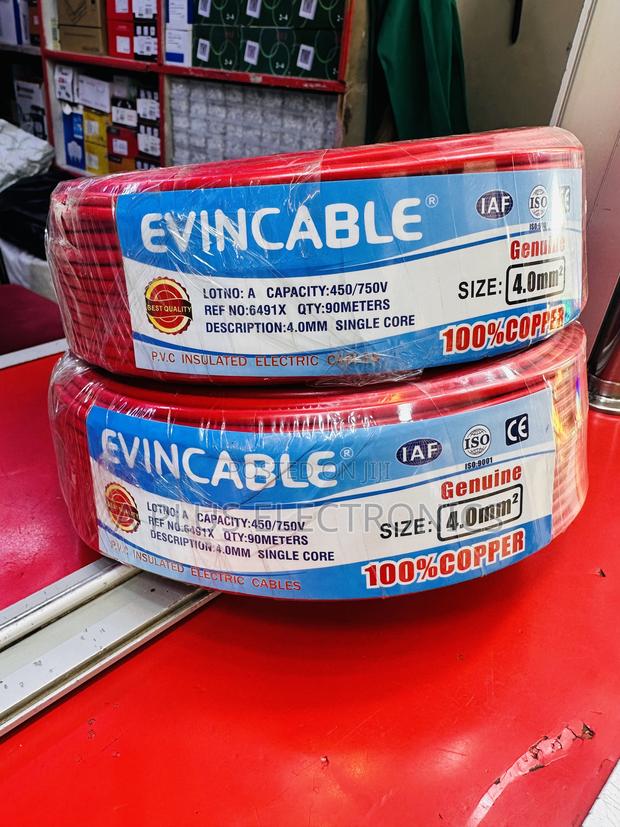Evincable 4.0mm Red Single Core Wiring Cable 90m – Mheavy Duty Wiring - thumbnail 2