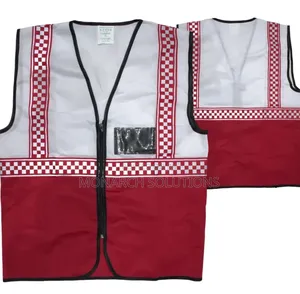 White And Red Executive Reflector Vests