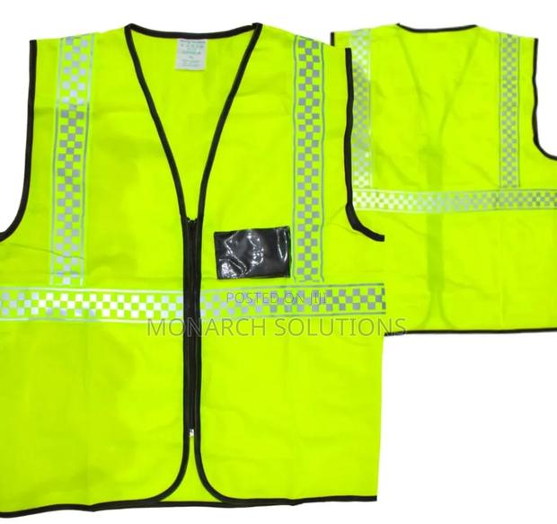 Deep Green Police Reflector Vests - main view