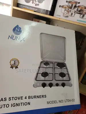 Nunix Multi-Burner Table Cooker (3 Gas + 1 Electric Hot Plate)
