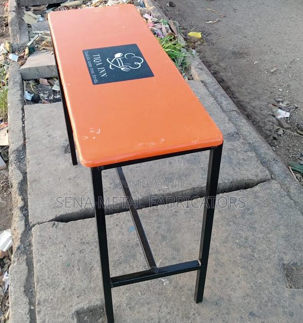 Restaurant Table Rectangle With Logo. - main view