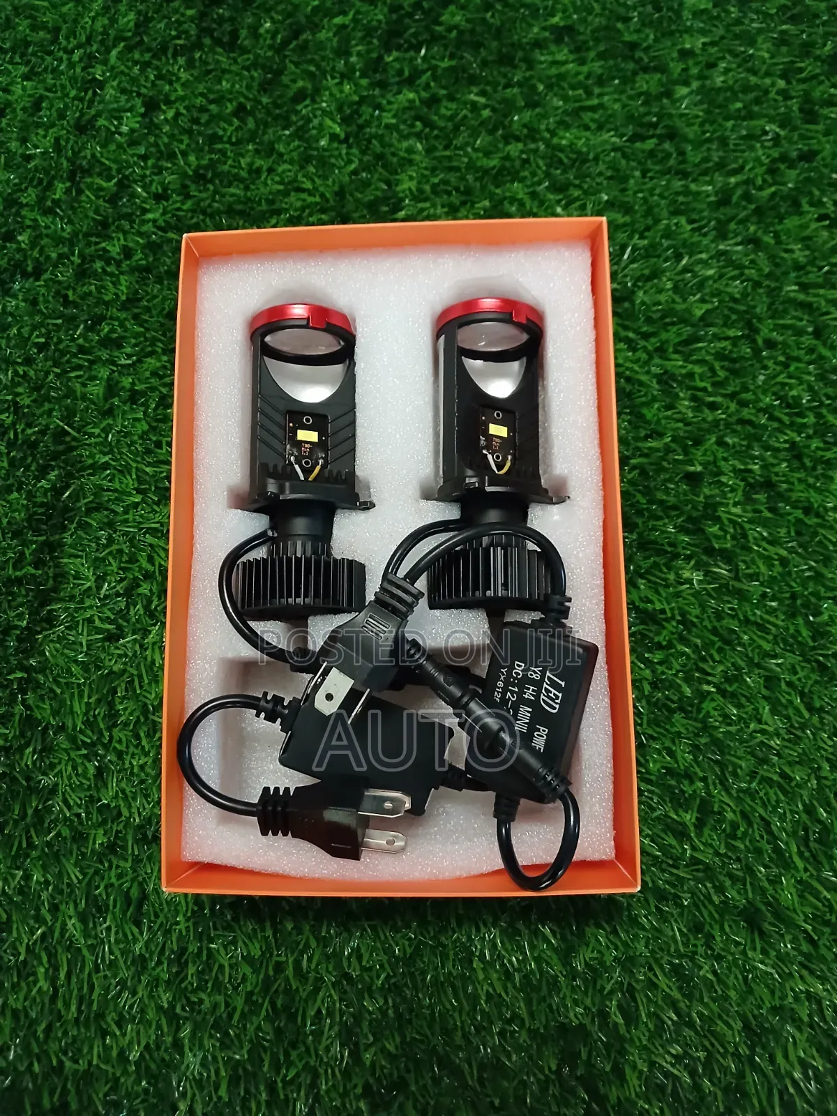 Y8 H4 Mini Projector Headlight Bulbs Super Bright Plug Play