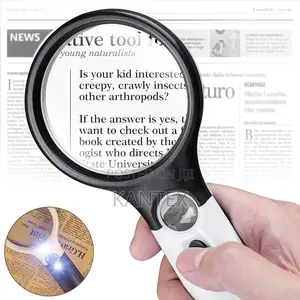 Hand-Held Magnifier With 3led
