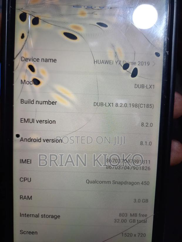 Huawei Y7 Prime 2019 32 GB Black - thumbnail 2