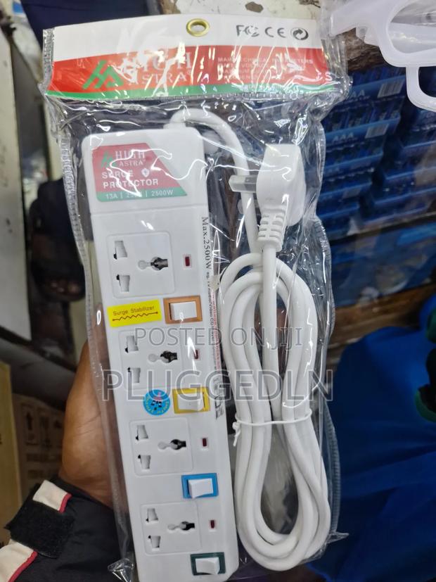 5-way Power Surge Protector Extension Socket. - thumbnail 3