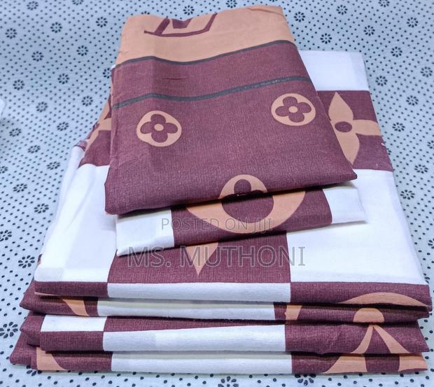 Beautiful Pattern 4 Piece Cotton Bedsheets Sets* - thumbnail 3