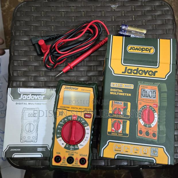 600v Digital Multimeter Jadever 600 Volts 2000 Counts Data Hold Diode - thumbnail 2