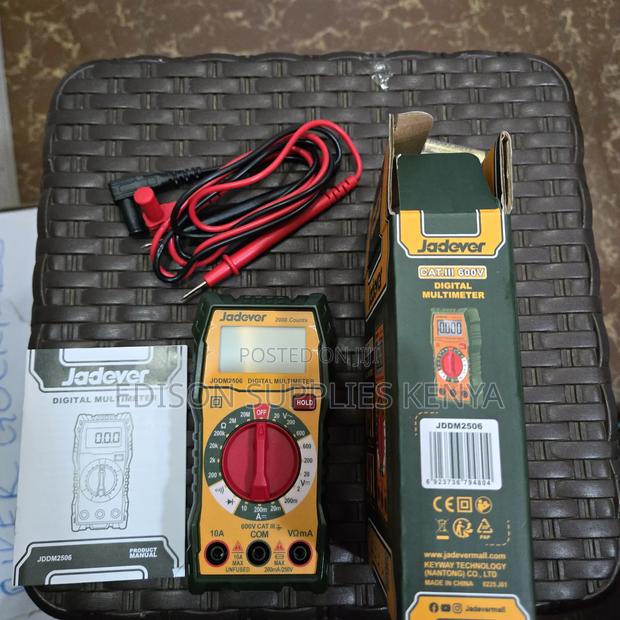 600v Digital Multimeter Jadever 600 Volts 2000 Counts Data Hold Diode - thumbnail 3