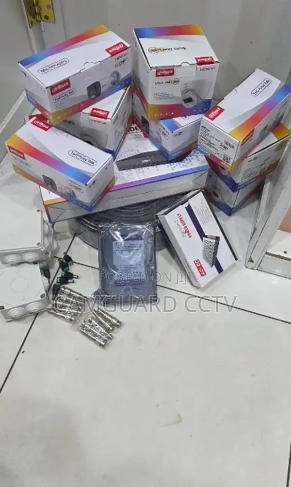 Eight Colorvu Cameras Dahua 8 Channel CCTV Full Package 1080p Camera