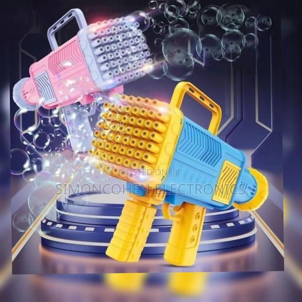 60 Holes Rechargeable Bubble Gun With Lights