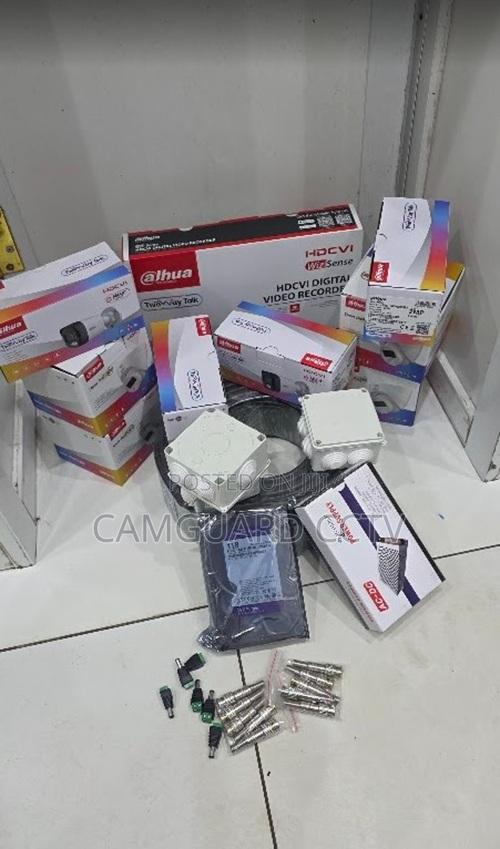 Complete Eight CCTV Dahua DVR With 8 Colorvu Cameras Full Kit