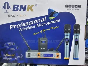 Bk9 Proffessional Wireless Microphone 4 in 1 Wireless Microphone