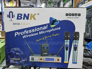 Bk9 Proffessional Wireless Microphone 4 in 1 Wireless Microphone