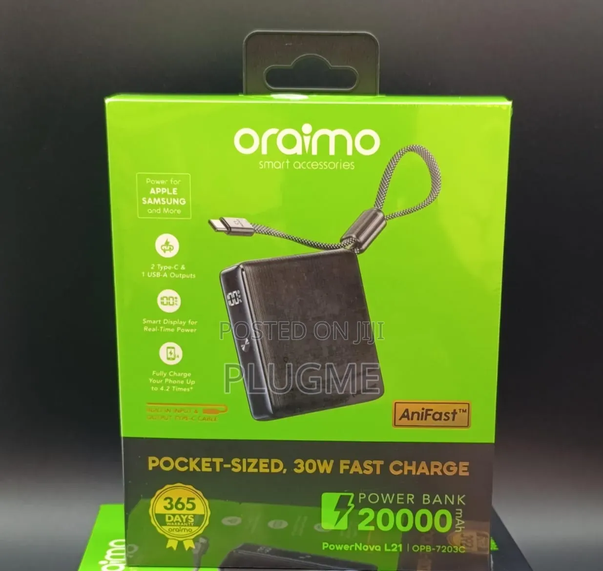 Oraimo Power Nova L21 20000 Mah Powerbank Opb-7203c