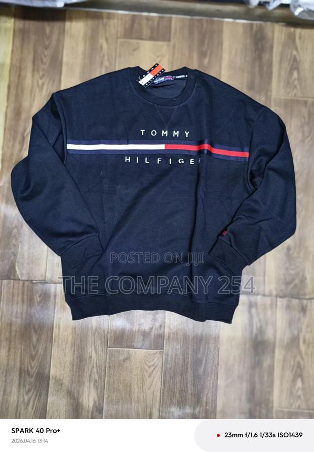 Quality Casual Round Neck Quarter Zip Tommy Finger Sweater - thumbnail 3