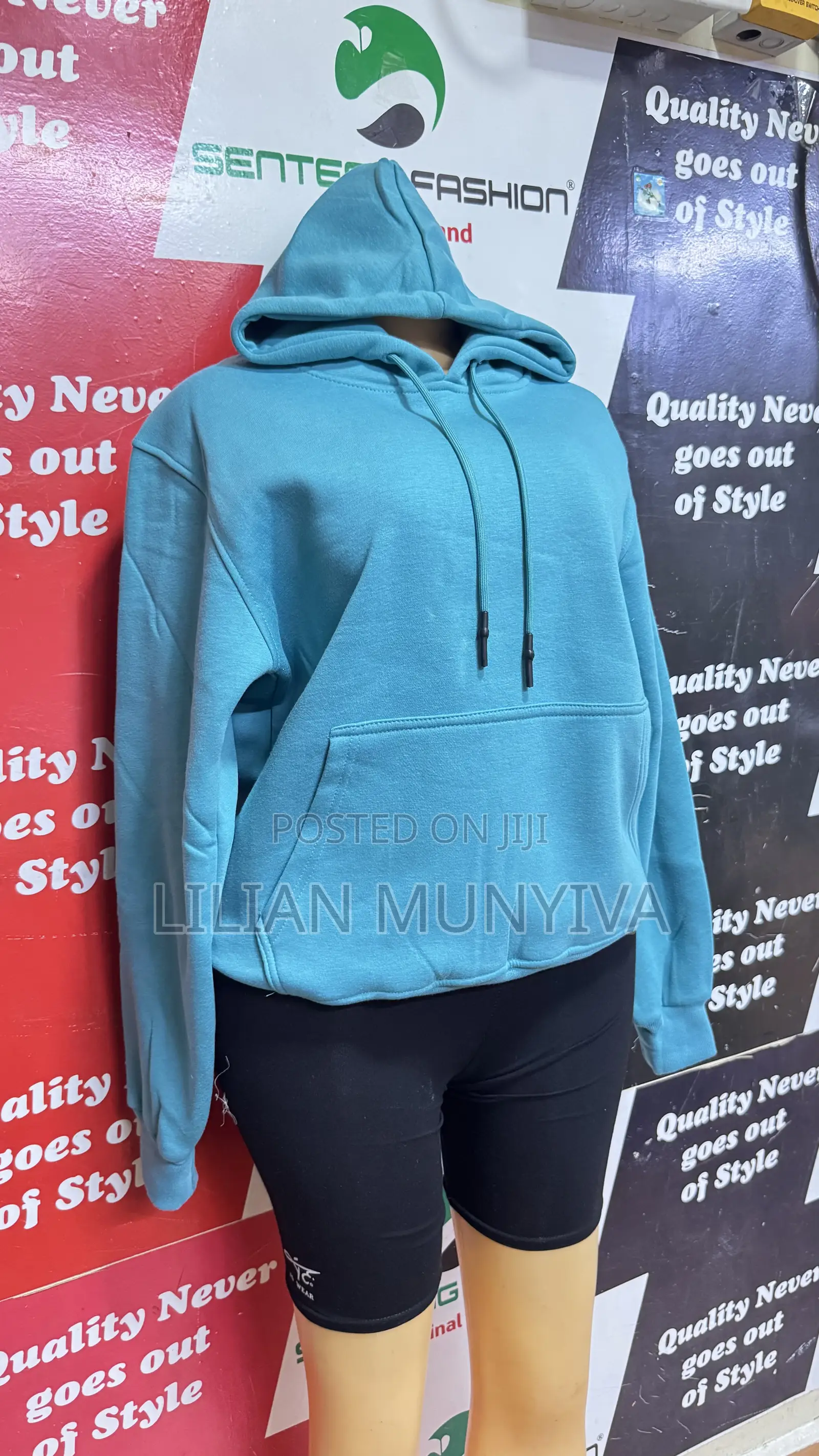 Plain Teal Blue Hoodie