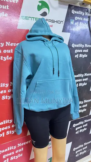 Plain Teal Blue Hoodie