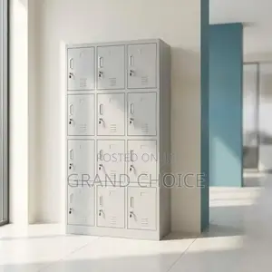 Steel 12- Door Storage Cabinet With Keylock
