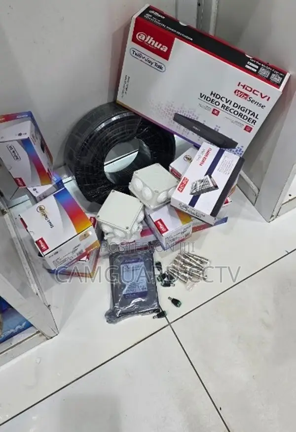 Dahua CCTV 4 Camera Set Full Package Kit 4 1080p Colorvu