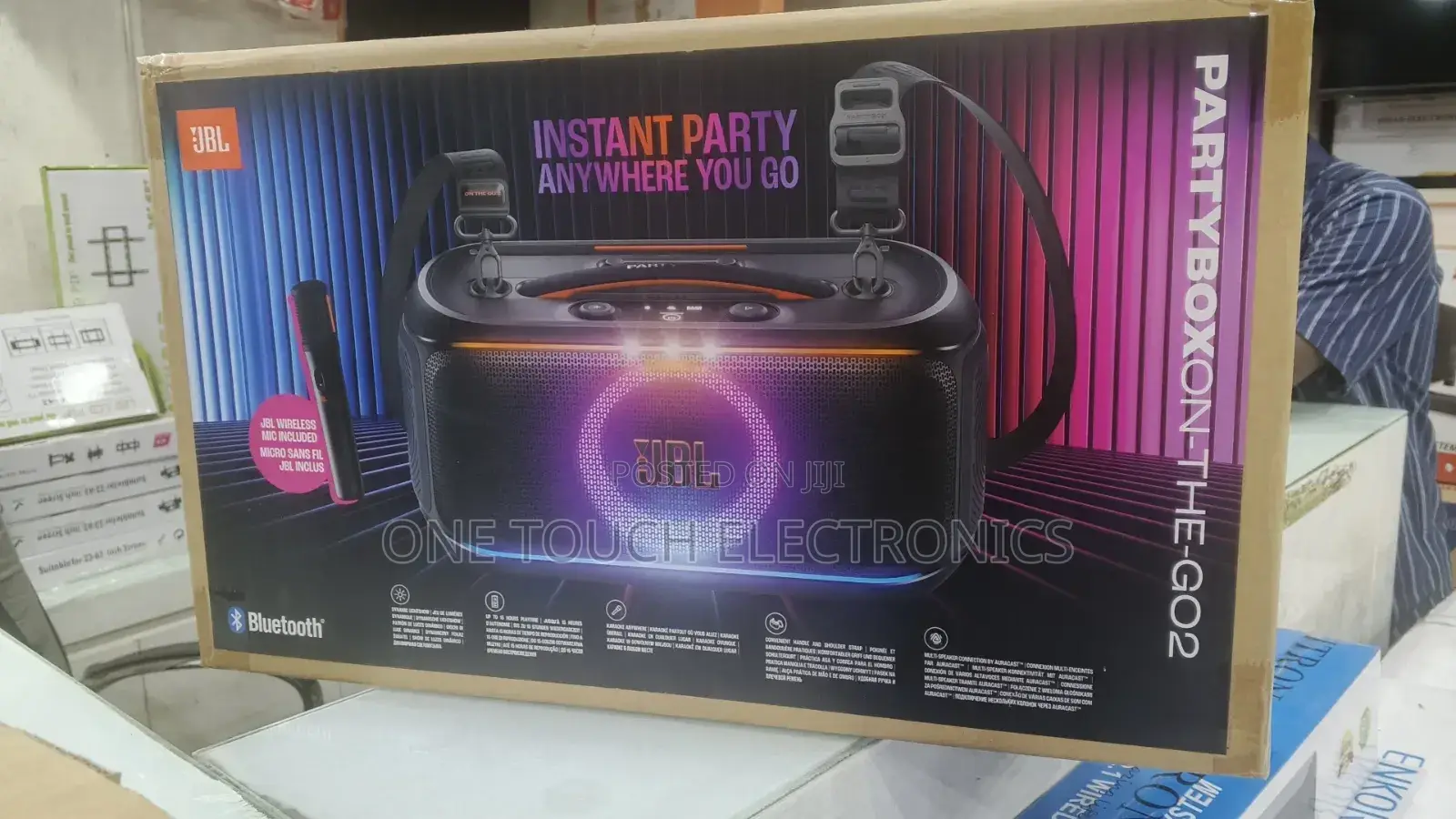 JBL Partybox on-the-Go 2 (With 2 Mics)