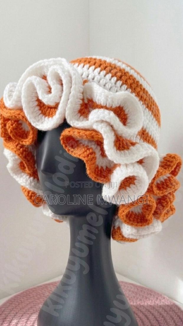 Cute Handmade Crochet Ruffle Hat