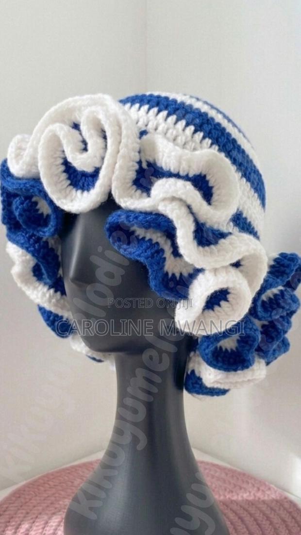 Cute Handmade Crochet Ruffle Hat - thumbnail 5
