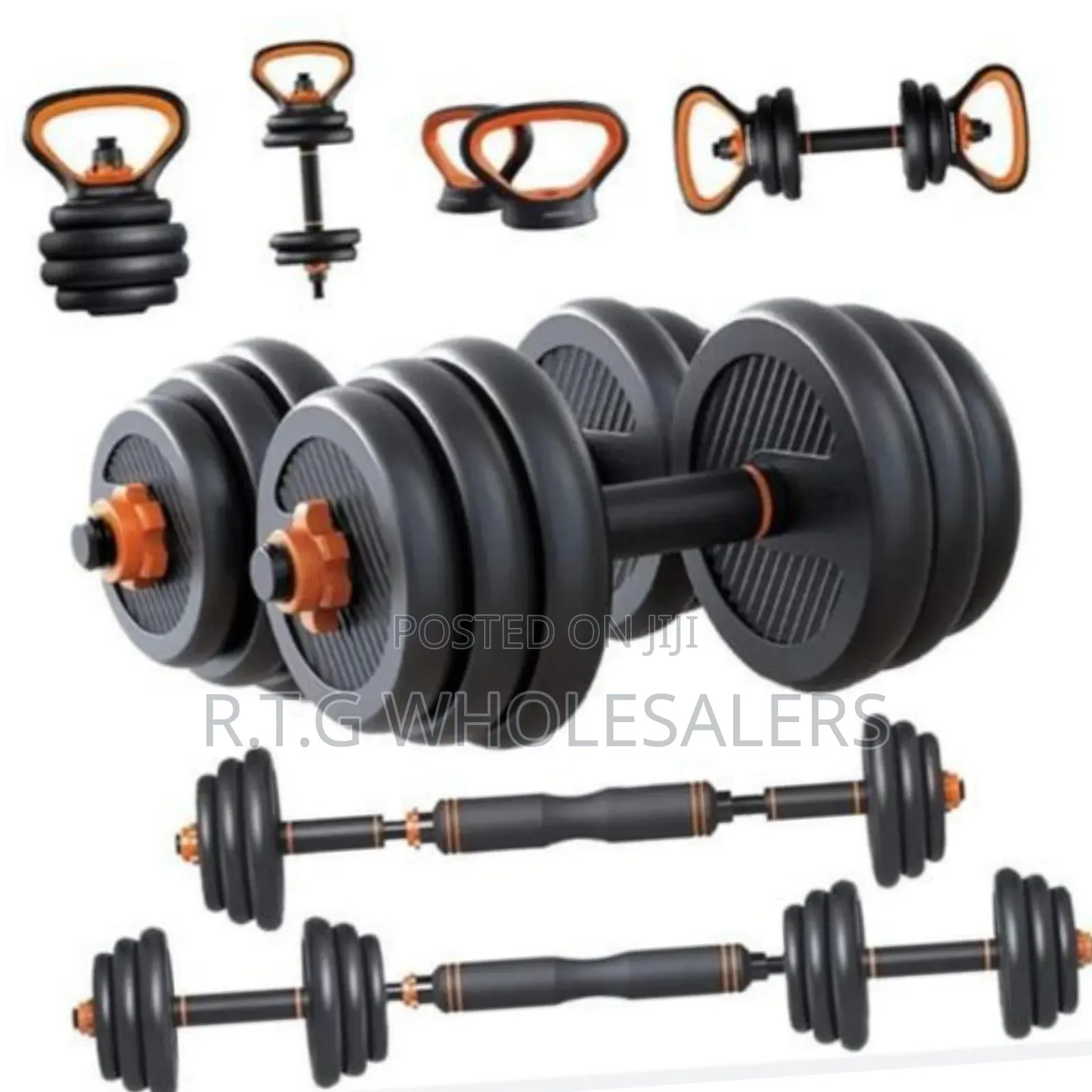 Multi-Function 6in1 Kettlebell Dumbbell Barbell Set