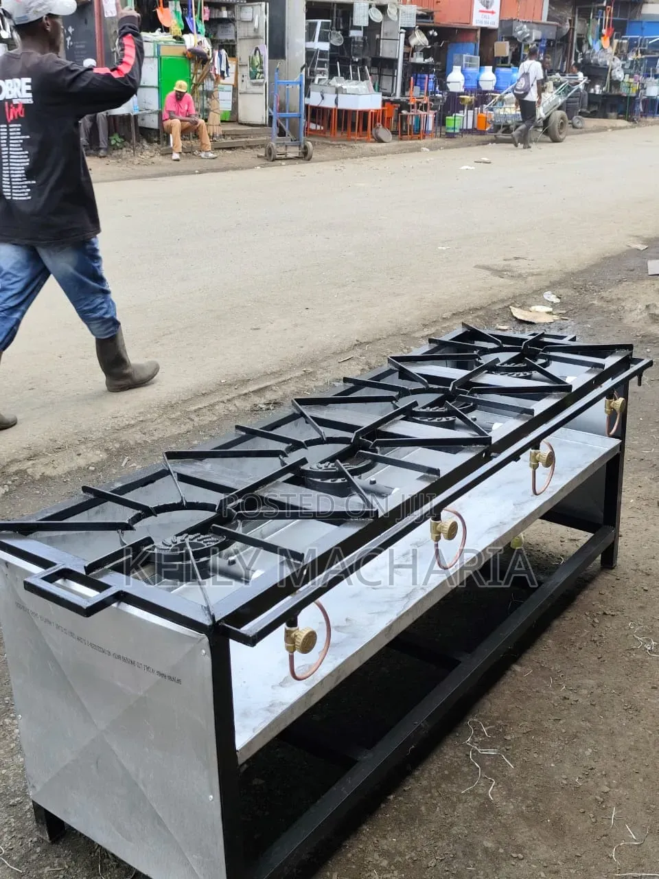Commercial Closed Four Burner Gas Grill Jikos