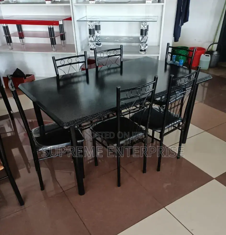 Dinner Set With 1 Metallic Table and Metallic Chairs