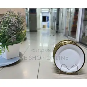 8inch Plate With Golden Rim 6pcs