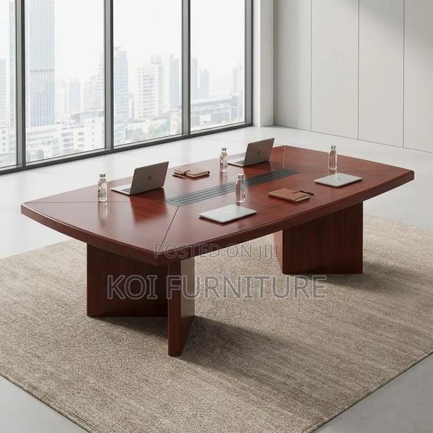 Boardroom Table; 2.4m Red Mahany Boardroom Table for 12 Individuals