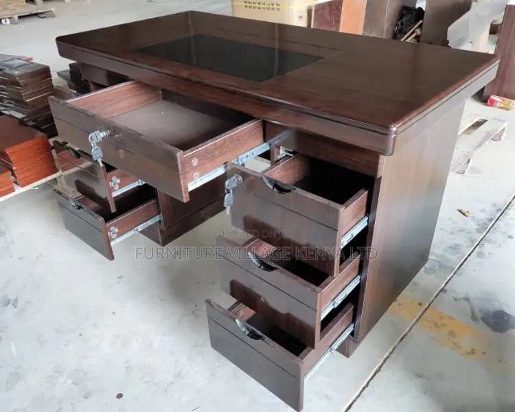 1200mm Mahogany Office Desk With Drawers