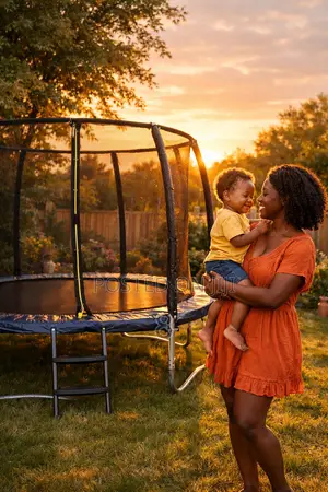 10ft Fitness Trampoline With Safety Cover