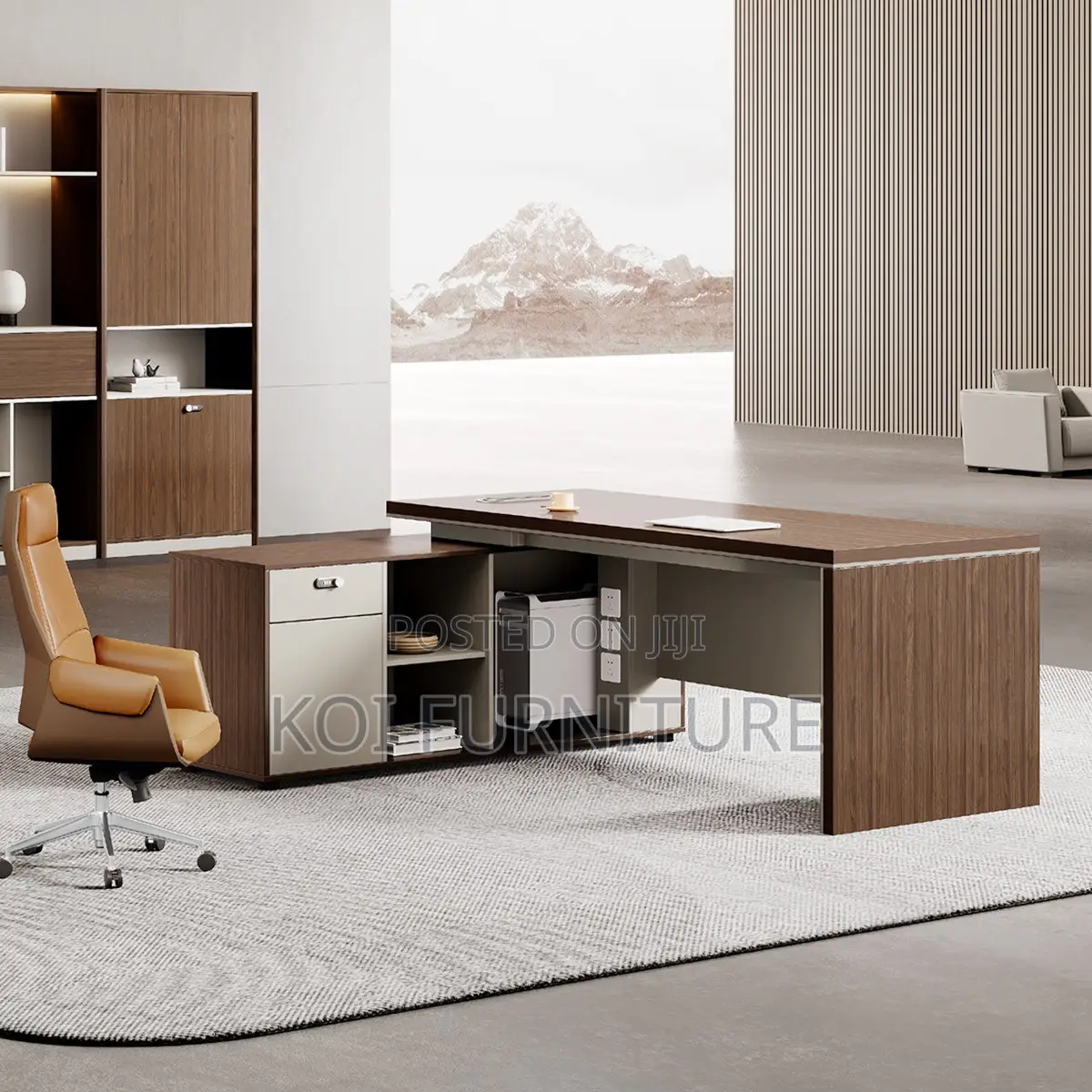 Office Desk; 1.8 Meters Executive Desk With L Sape Return
